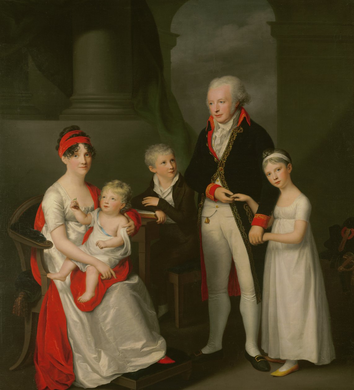 Marc Andre Souchay (1759-1814) og hans familie, ca. 1805 af Friedrich Carl Groger