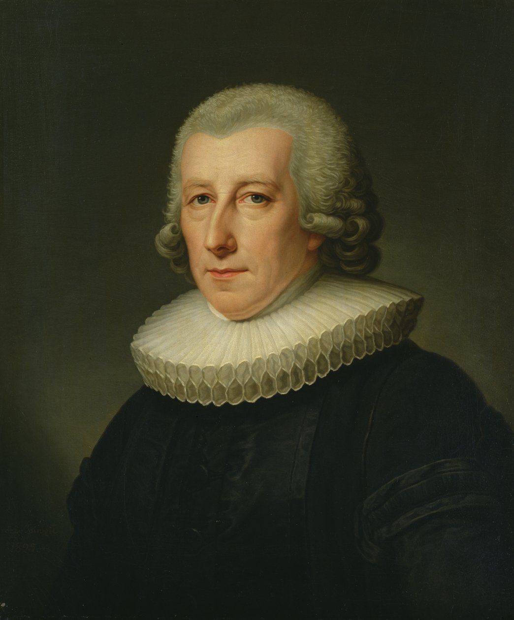 Portræt af pastor Johann Bernhard Klefeker af Friedrich Carl Groger
