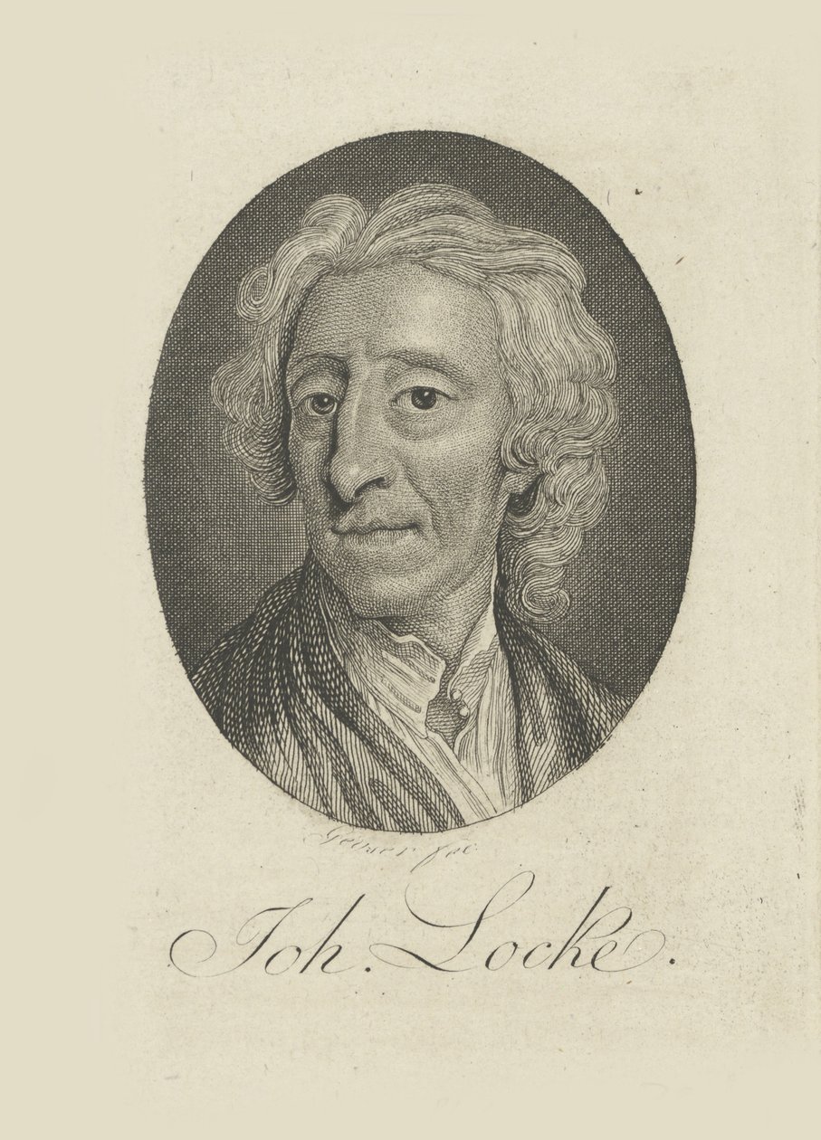 Portræt af lægen og filosoffen John Locke 1632-1704, ca 1770. af Friedrich Christian Gottlieb Geyser