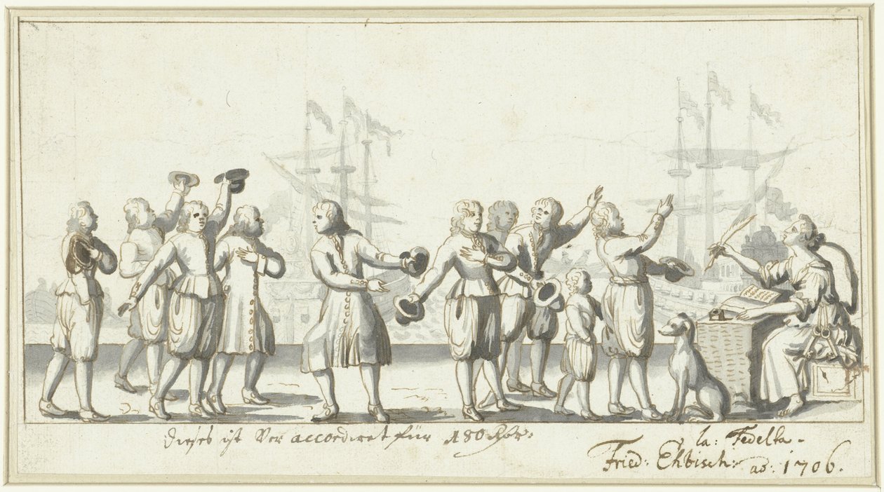 Symbolsk for fredsforhandlingerne i 1706 (?) af Friedrich Ebisch