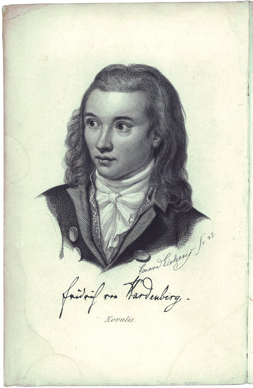 Portræt af digteren Novalis 1772-1801, 1845 af Friedrich Eduard Eichens