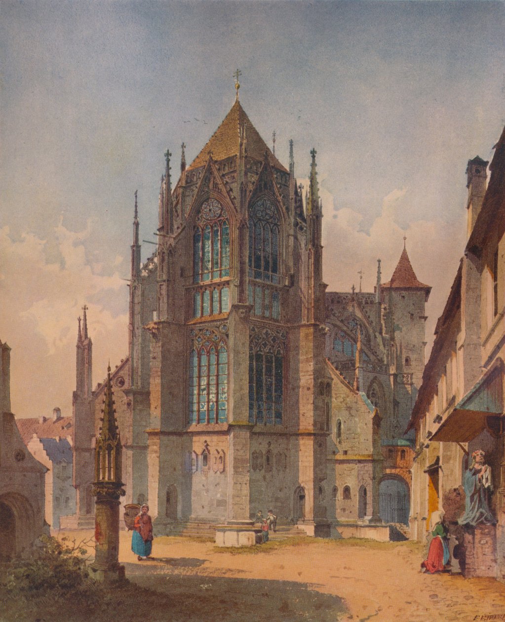 En fransk kirke, c1863, 1938 af Friedrich Eibner