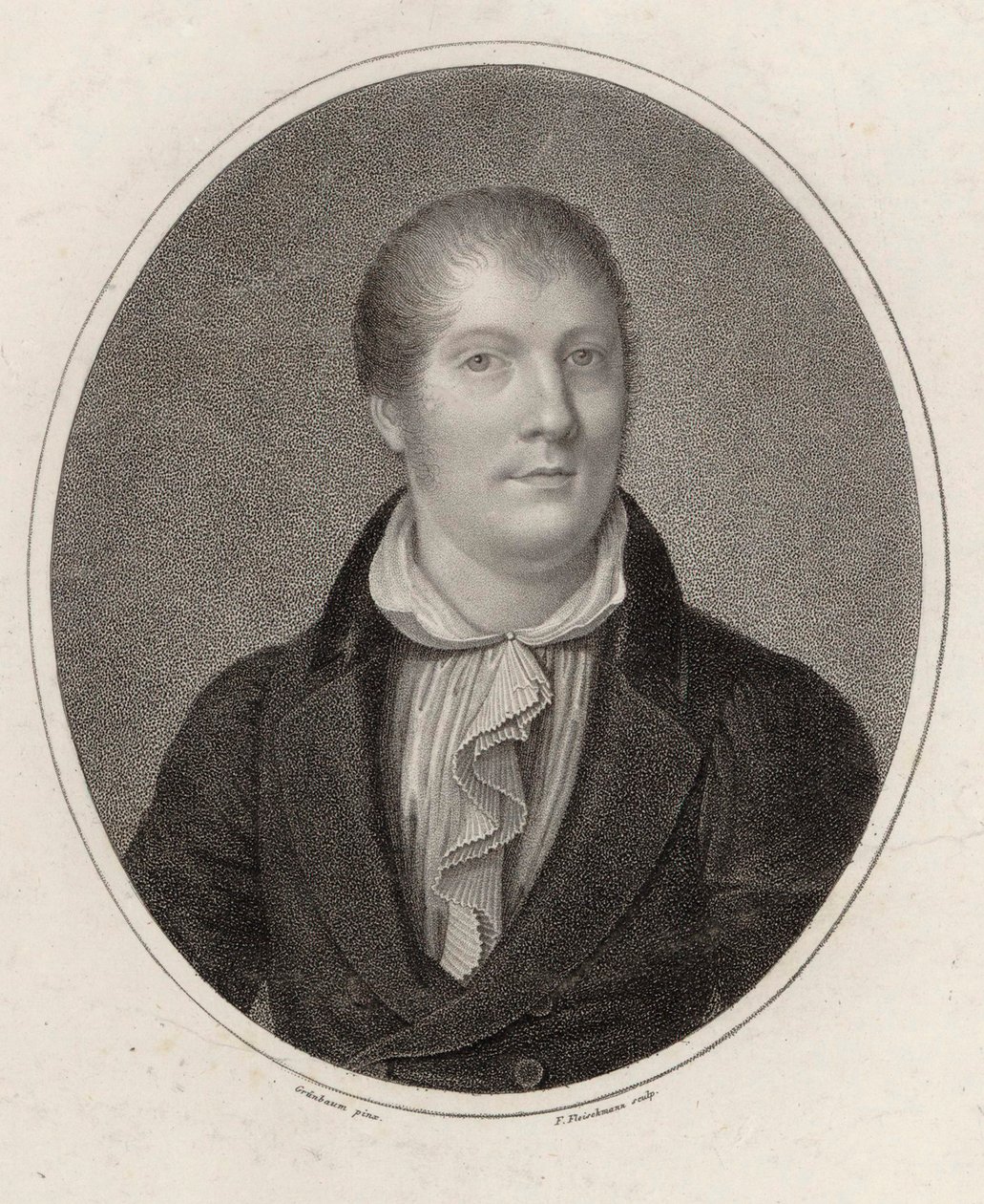 Portræt af violinisten og komponisten Louis Spohr 1784-1859, 1820. af Friedrich Fleischmann