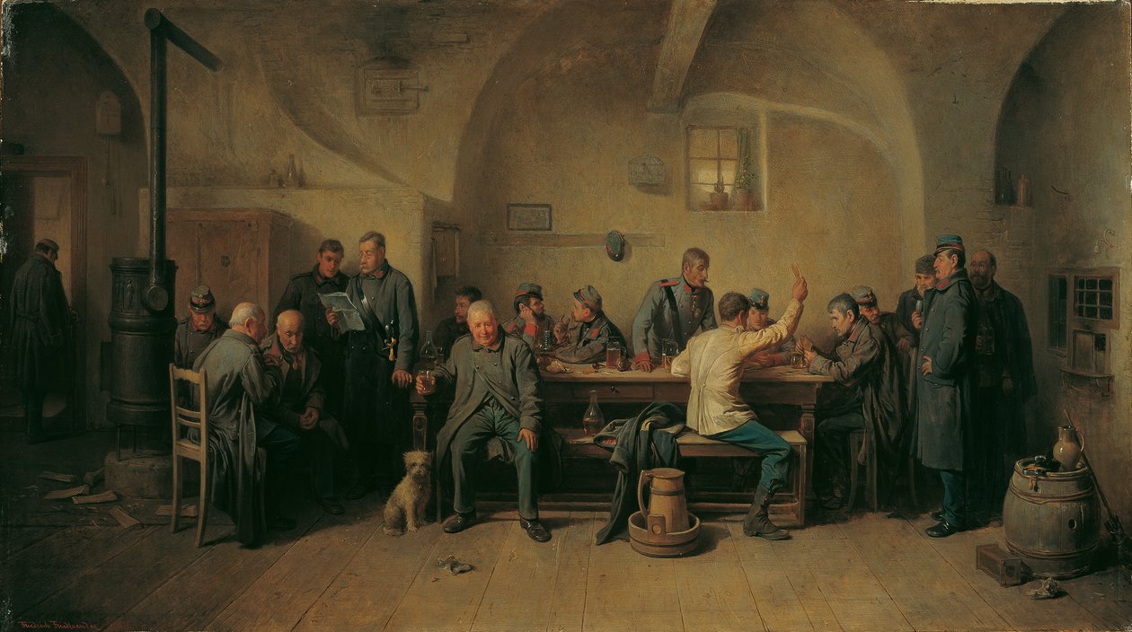 Soldater i kantinen af Friedrich Friedländer Ritter von Malheim