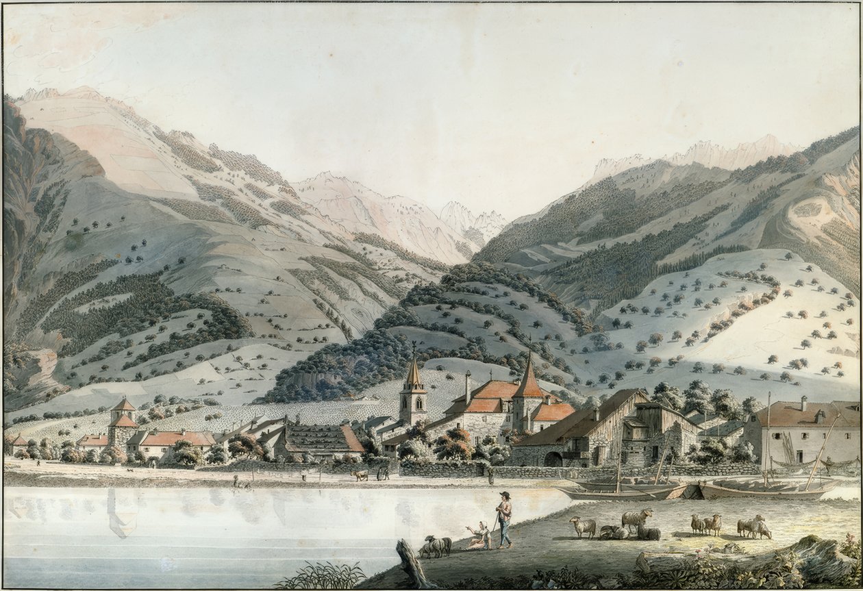 Byen Villeneuve af Friedrich Georg Wexelberg