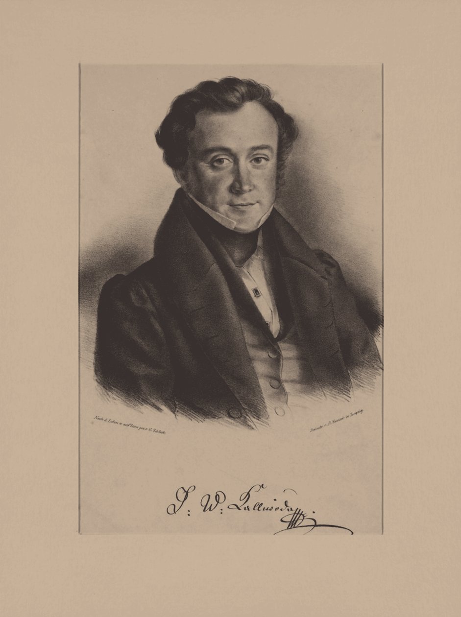Portræt af komponisten Jan Kalivoda 1801-1866 af Friedrich Gustav Schlick