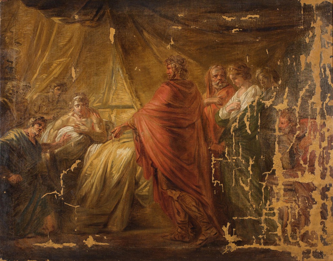 Agamemnon bringer Briseis tilbage til Achilleus
