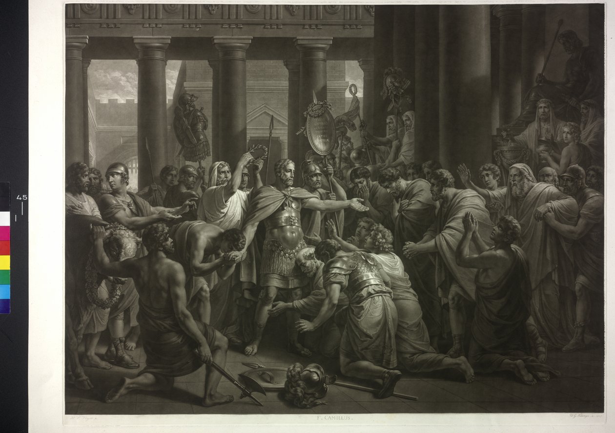 Fra den romerske historie (Livy Camillus er til den stærke mands appel af Friedrich Heinrich Fuger