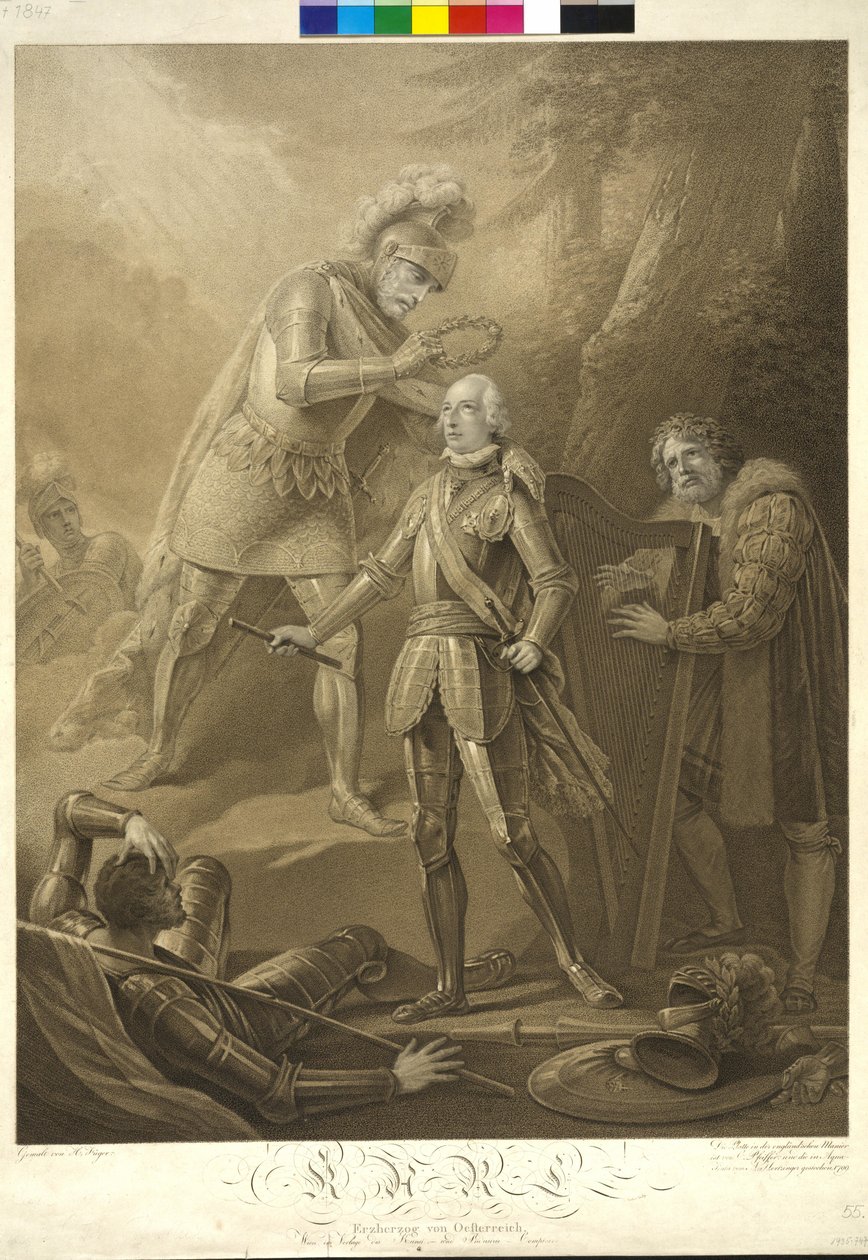 Kong Rudolf I af Habsburg kronede ærkehertug Karl af Friedrich Heinrich Fuger