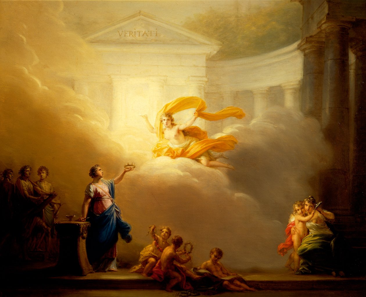 Muses of Tragedy and Comedy, af Friedrich Heinrich Fuger (1751-1818) af Friedrich Heinrich Fuger