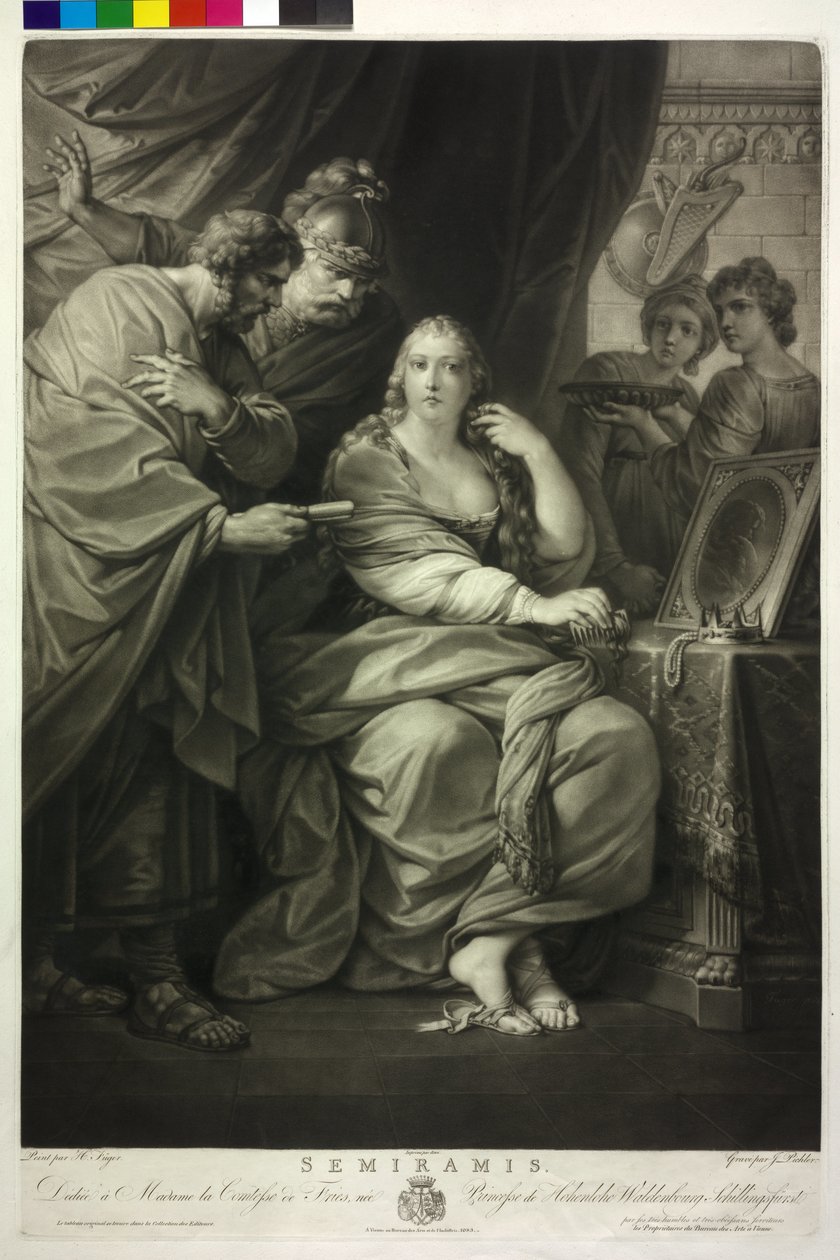 Dronning af Assyrien Semiramis af Friedrich Heinrich Fuger
