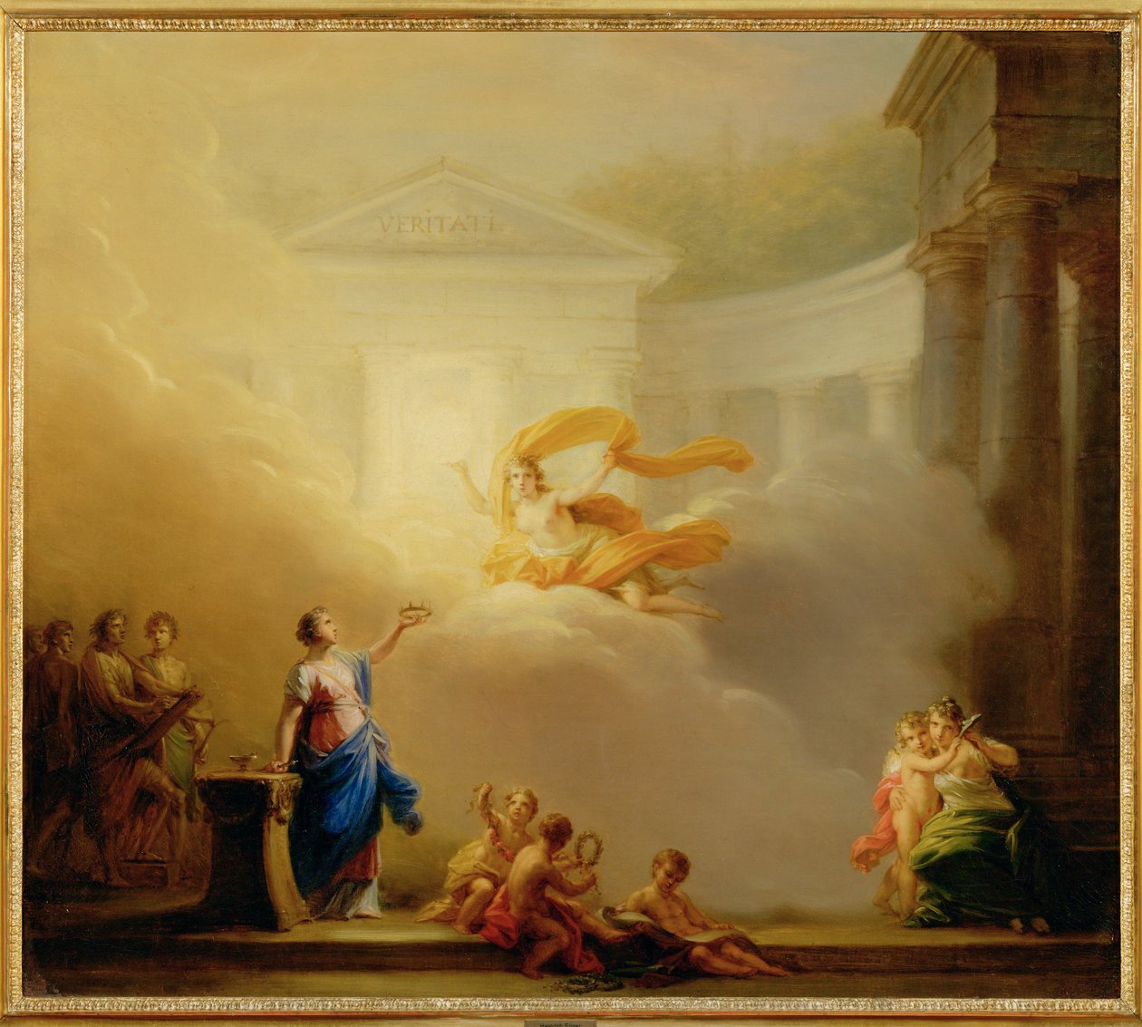 Komediens og tragediens muser (maleri på lærred) af Friedrich Heinrich Fuger