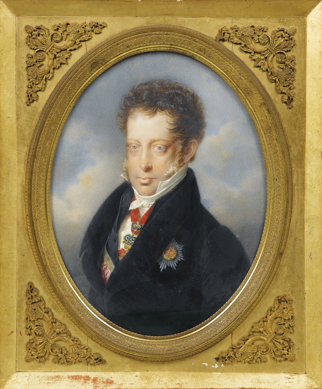 Ærkehertug Ludvig af Østrig (1784-1864) par Lieder, Friedrich Johan Gottlieb (1780-1859), ca. 1823 - Akvarel, Gouache på pap, 21,2x16 - Privat samling af Friedrich Johann Gottlieb Lieder