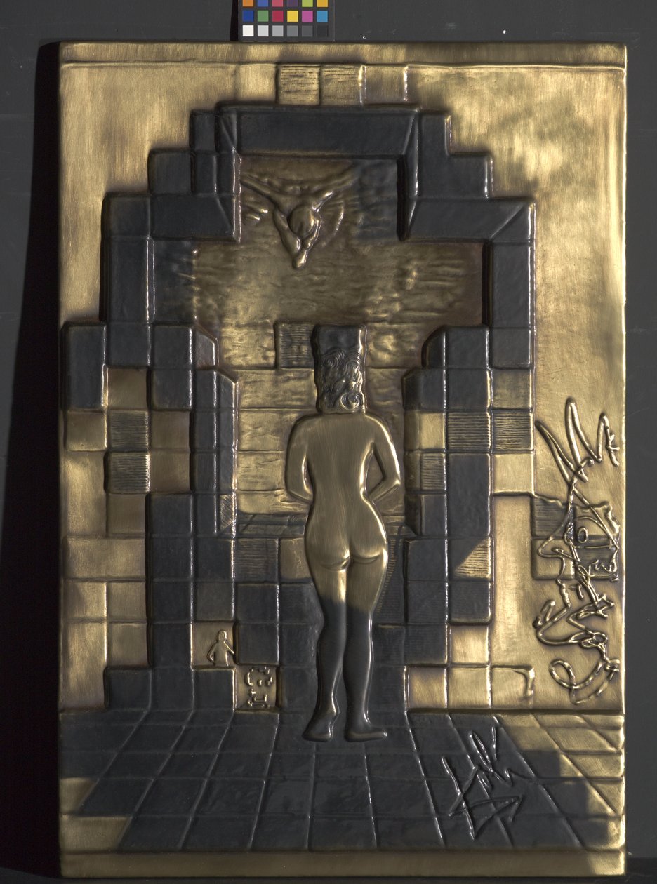 Lincoln In Dalivision (bronze relief) af Friedrich Johann Voltz