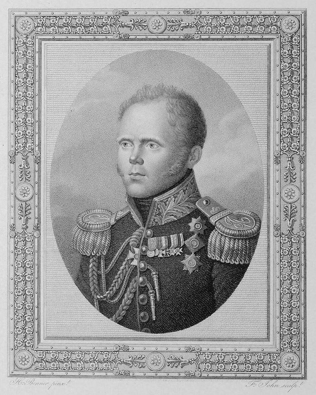 Portræt af storhertug Konstantin Pavlovich af Rusland 1779-1831, første fjerdedel af det 19. århundrede. af Friedrich John