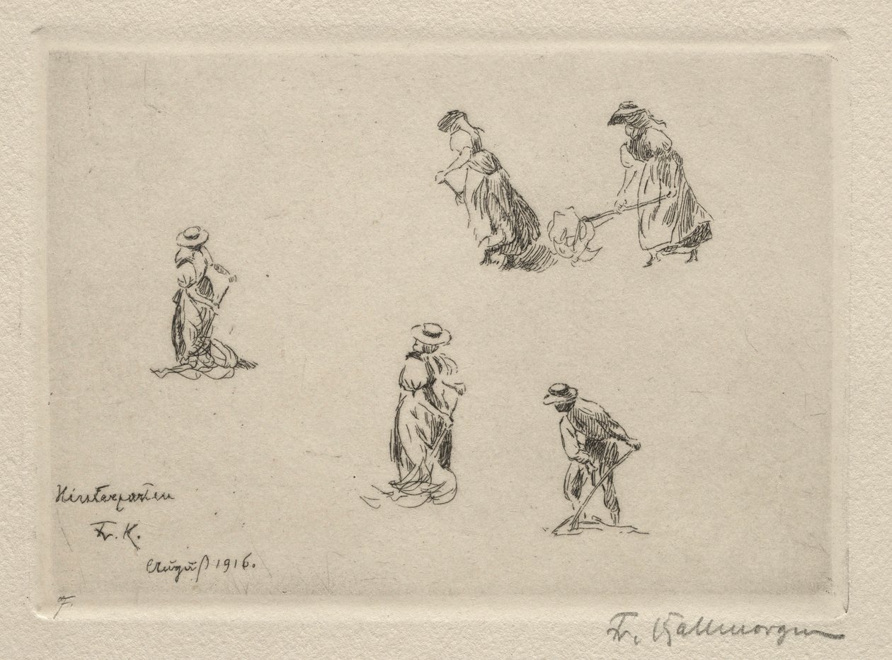 Hømagere, 1916. af Friedrich Kallmorgan