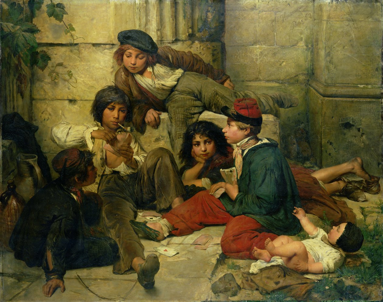 Børn af gaderne i Paris, 1852 af Friedrich Karl Hausmann