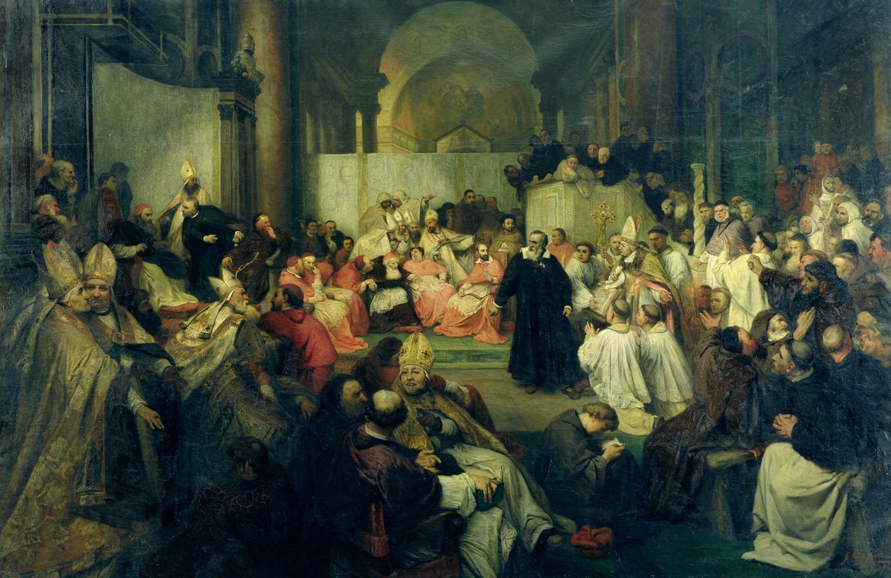 Galilei for Rådet, 1861 af Friedrich Karl Hausmann