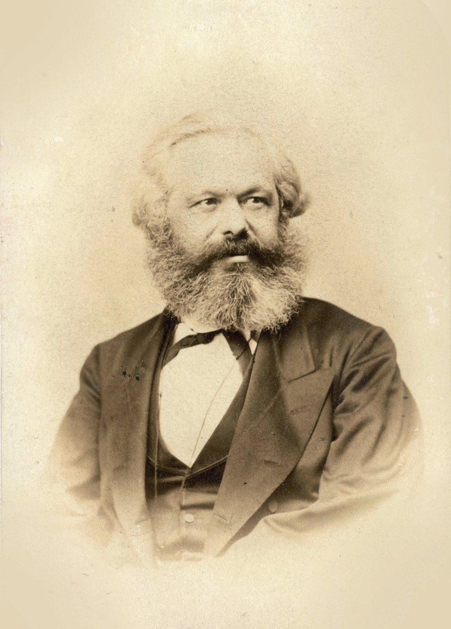 Portræt af Karl Marx (1818-1883), af Wunder, Friedrich Karl (1815-1893). Albumin foto af Friedrich Karl Wunder