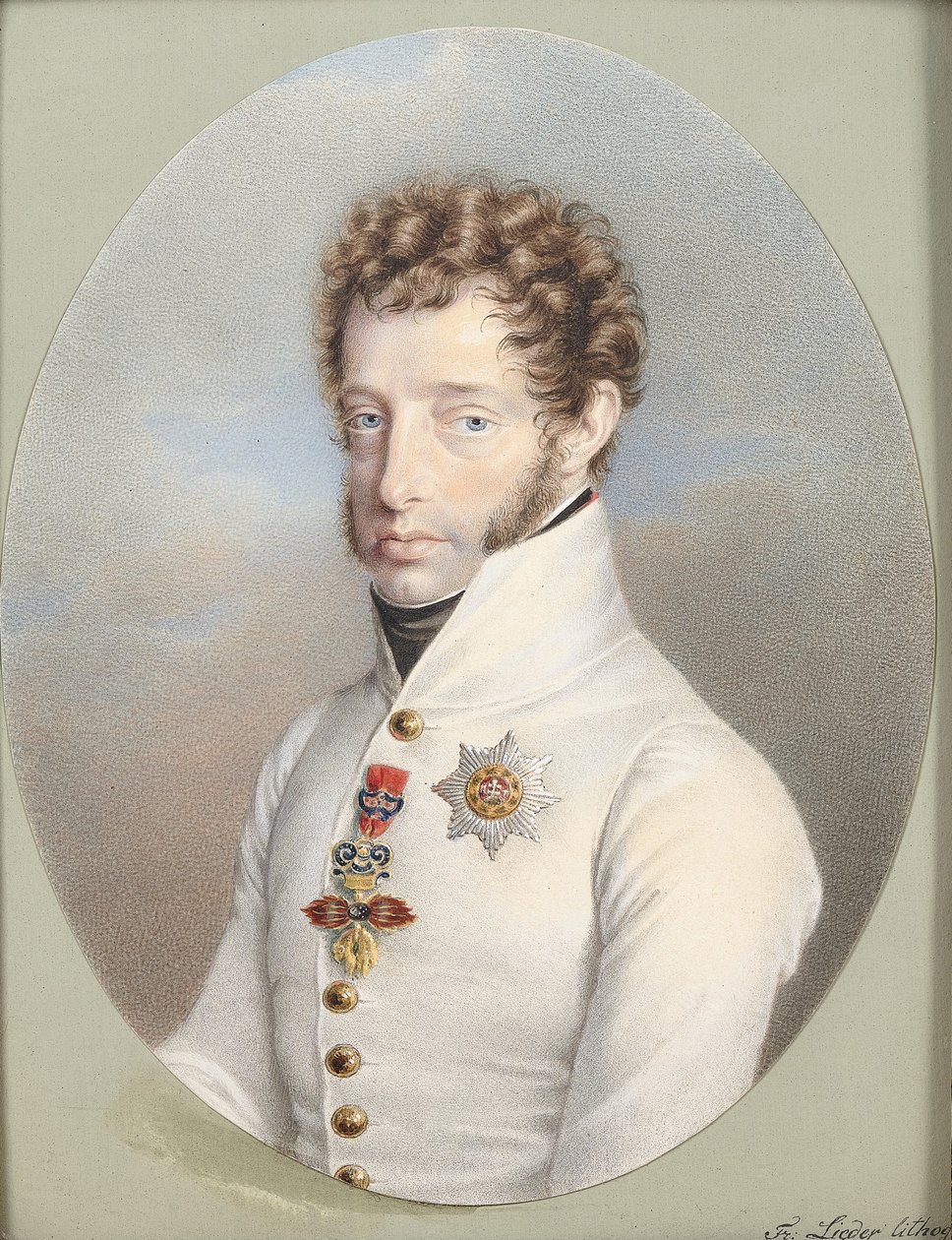 Ærkehertug Ludwig Lieder Litho i farver af Friedrich Lieder