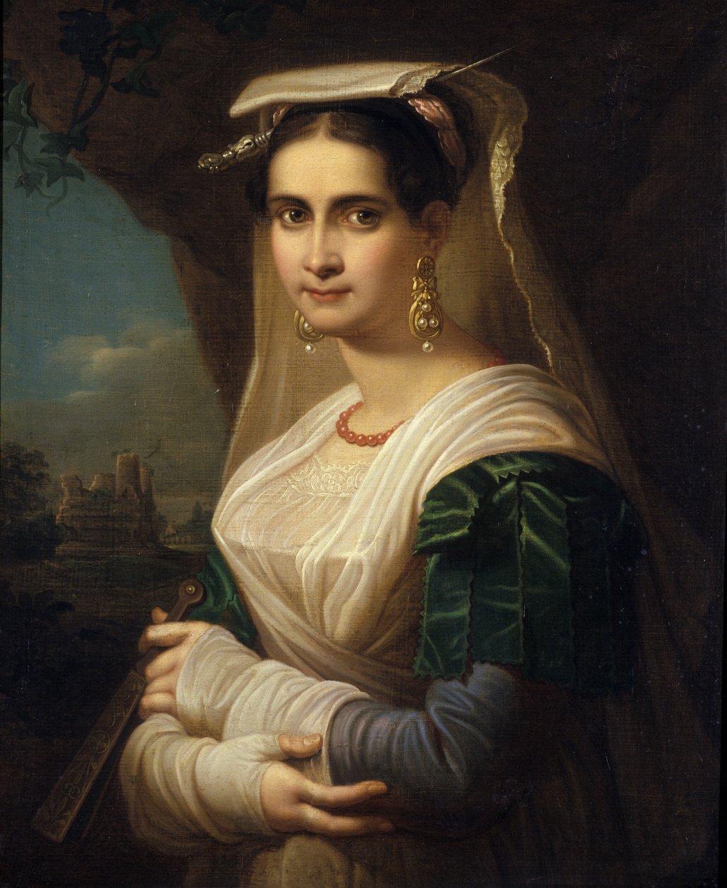 Landskvinde fra Albano, 1818 af Friedrich Ludwig Theodor Doell
