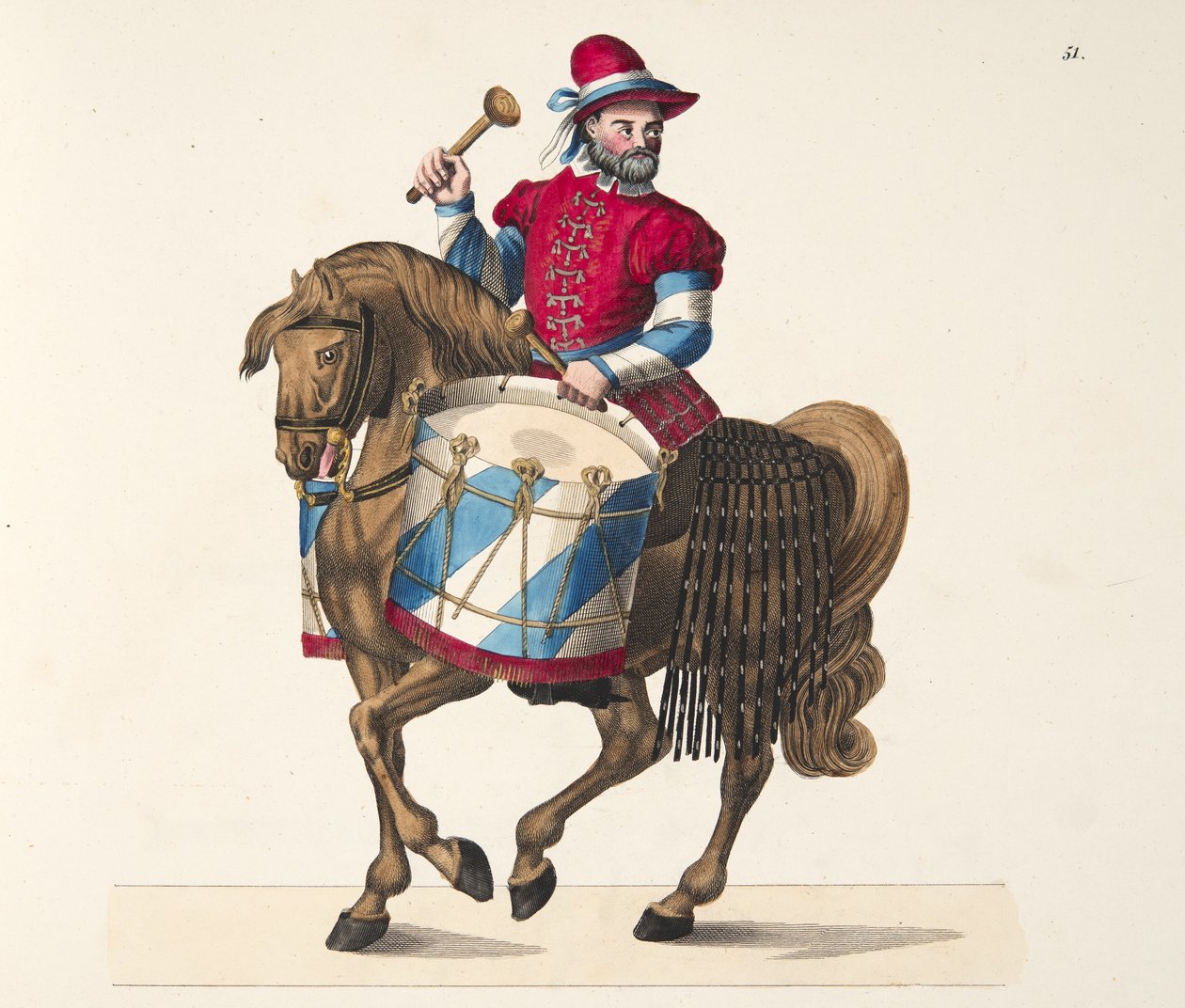 Trommeslager ved en turnering, tavle fra 