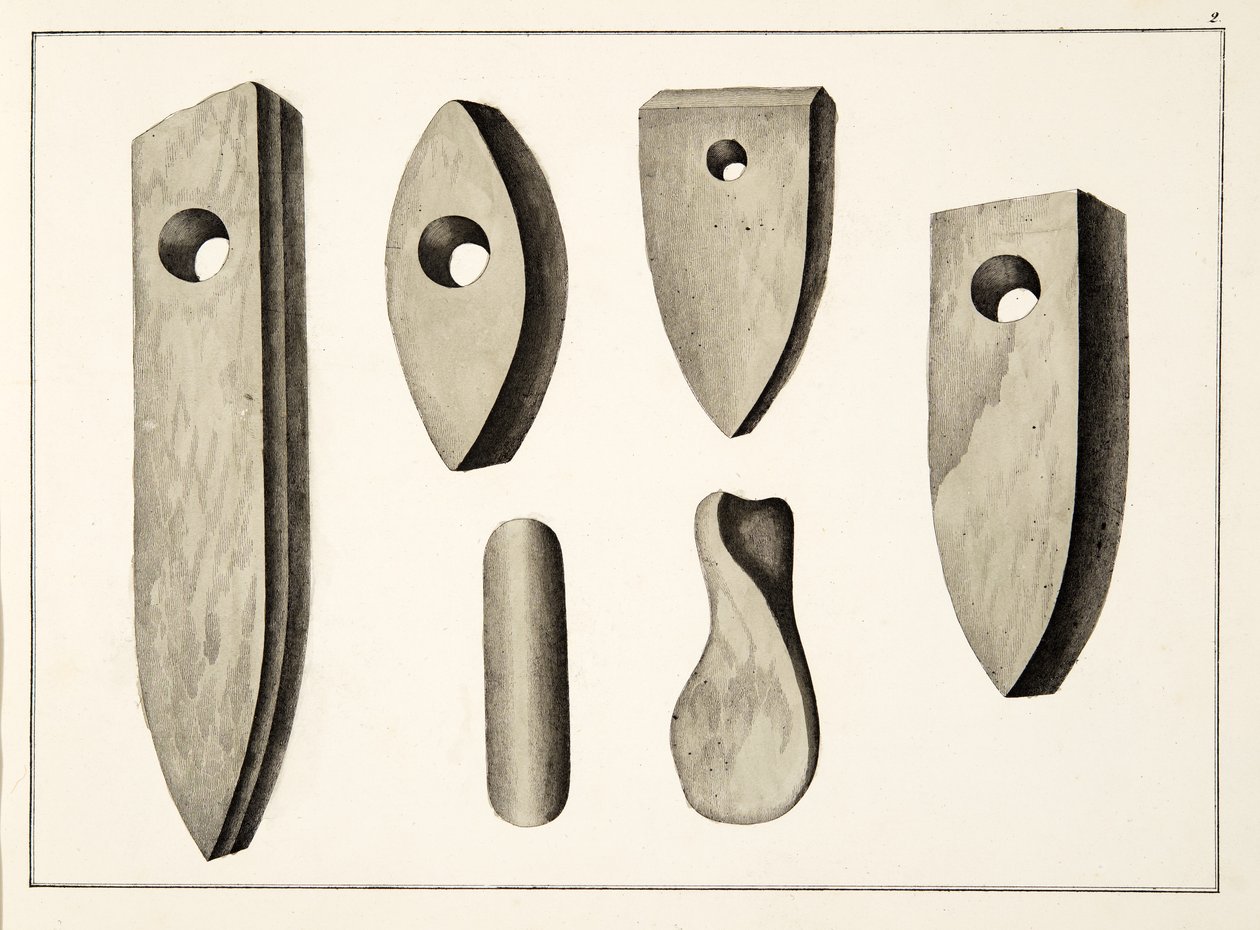 Stenvåben, plade fra A History of the Development and Customs of Chivalry, af Dr. Franz Kottenkamp, udgivet af Carl Hoffmann, 1842 af Friedrich Martin von Reibisch
