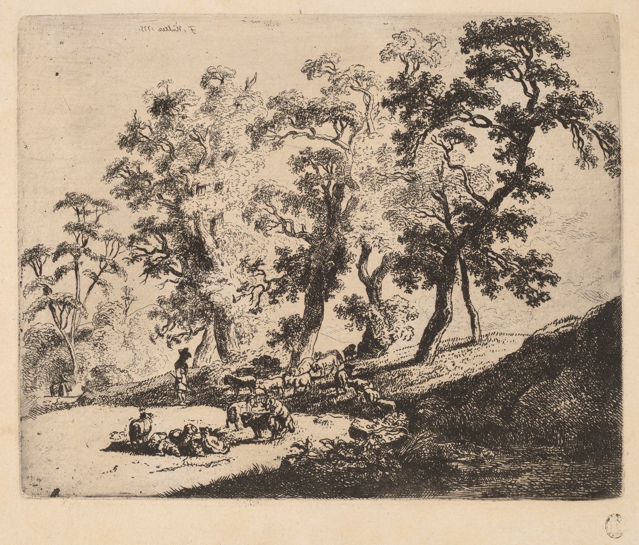 Landskab med hyrder af Friedrich Müller