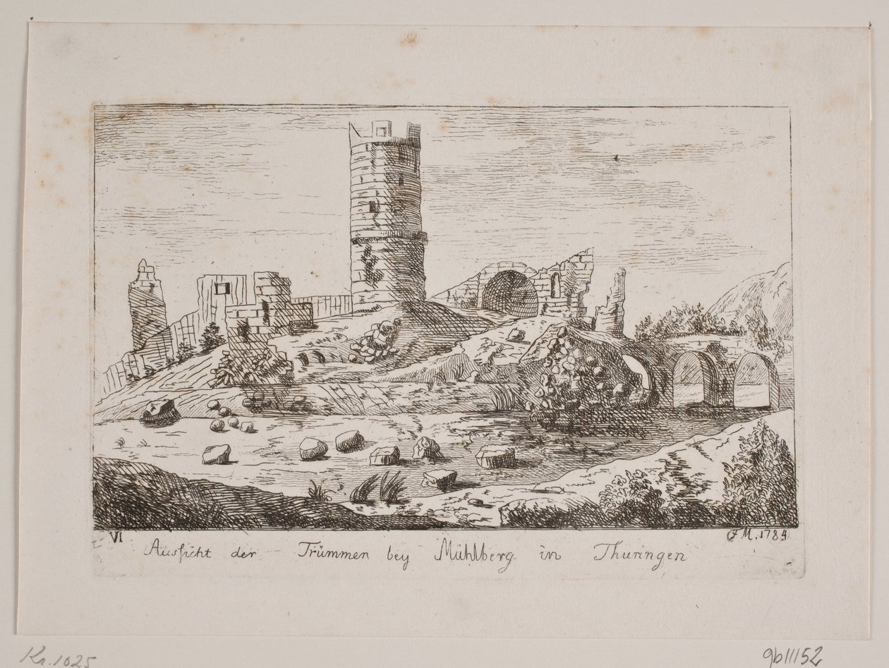 Ruiner ved Mühlberg af Friedrich Münter
