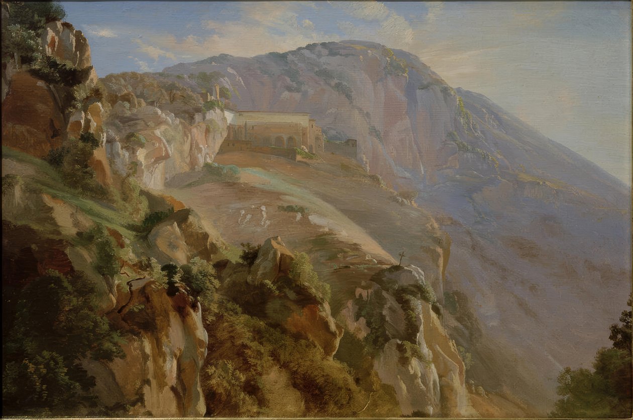 Kloster i bjergene nær Subiaco af Friedrich Nerly