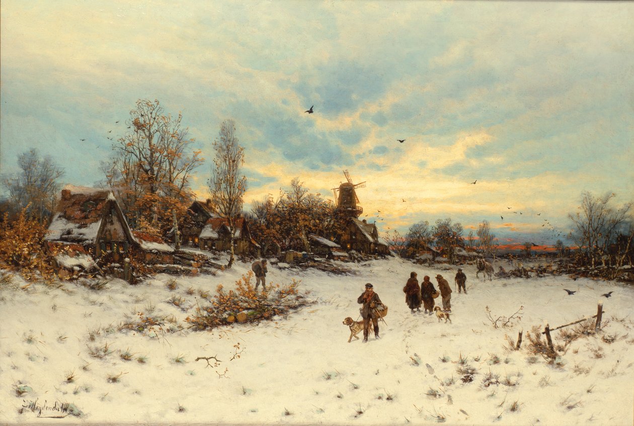 En vintersolnedgang af Friedrich Nicolai Joseph Heydendahl