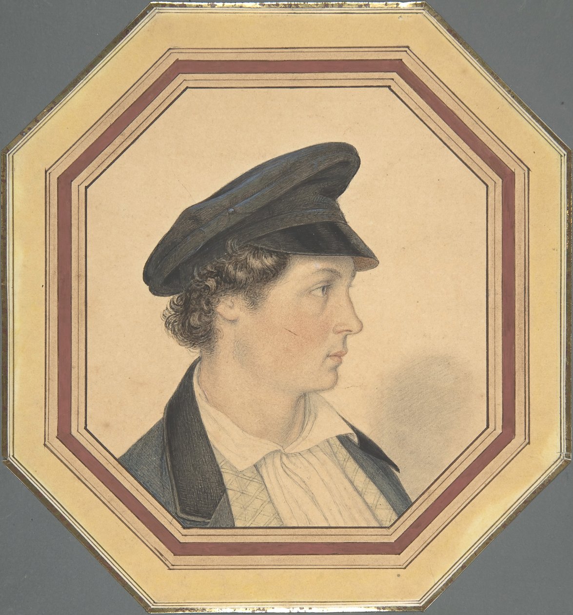 Portræt af Julius Olivier, kunstnerens søn, 1846. af Friedrich Olivier
