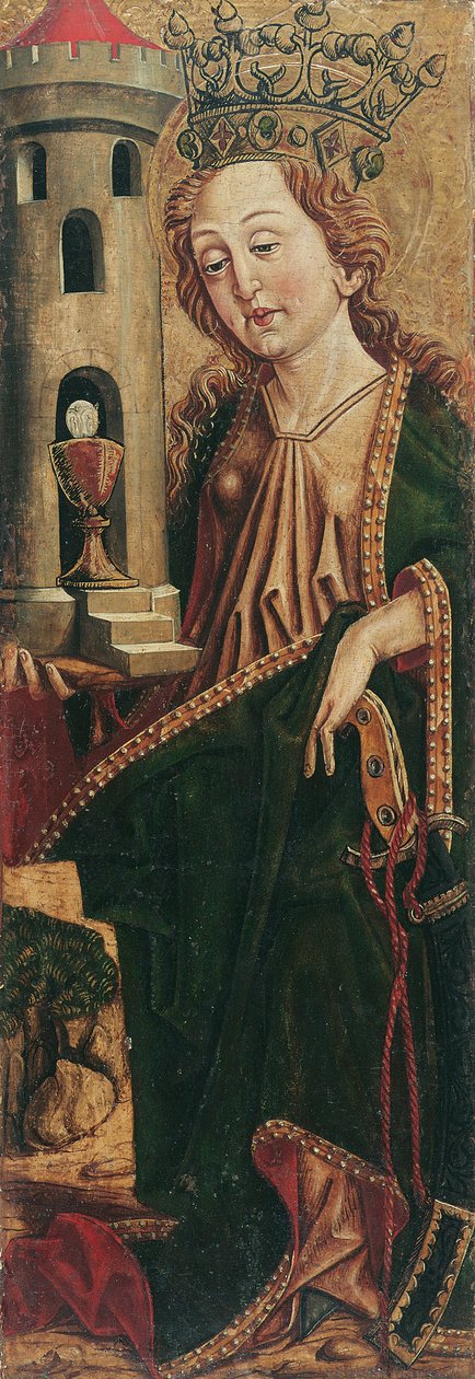 St. Barbara (indvendig) og St. Cassian (udenfor) af Friedrich Pacher (Umkreis)