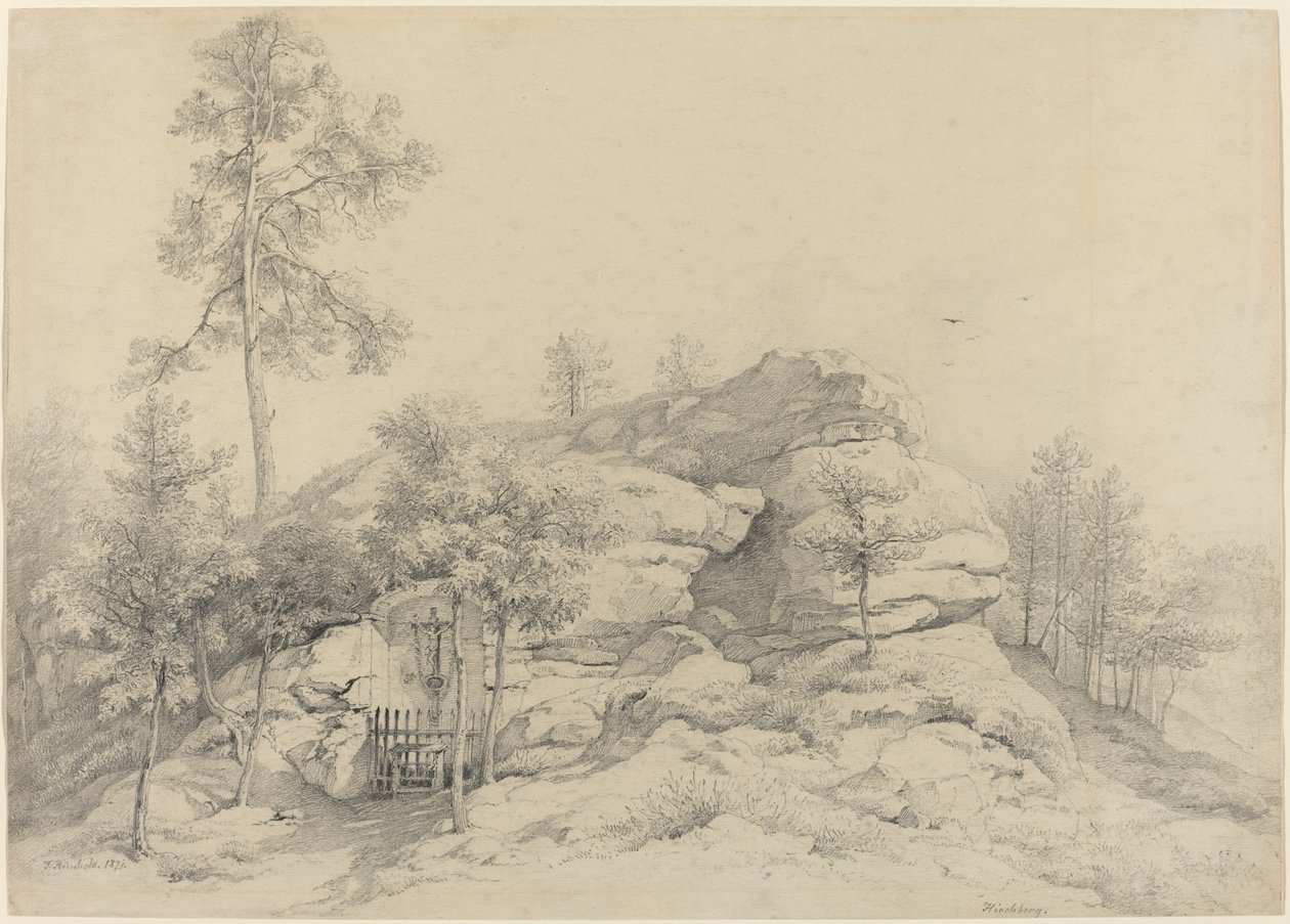 En Wayside-helligdom hugget ind i en Rocky Tor af Friedrich Philipp Reinhold