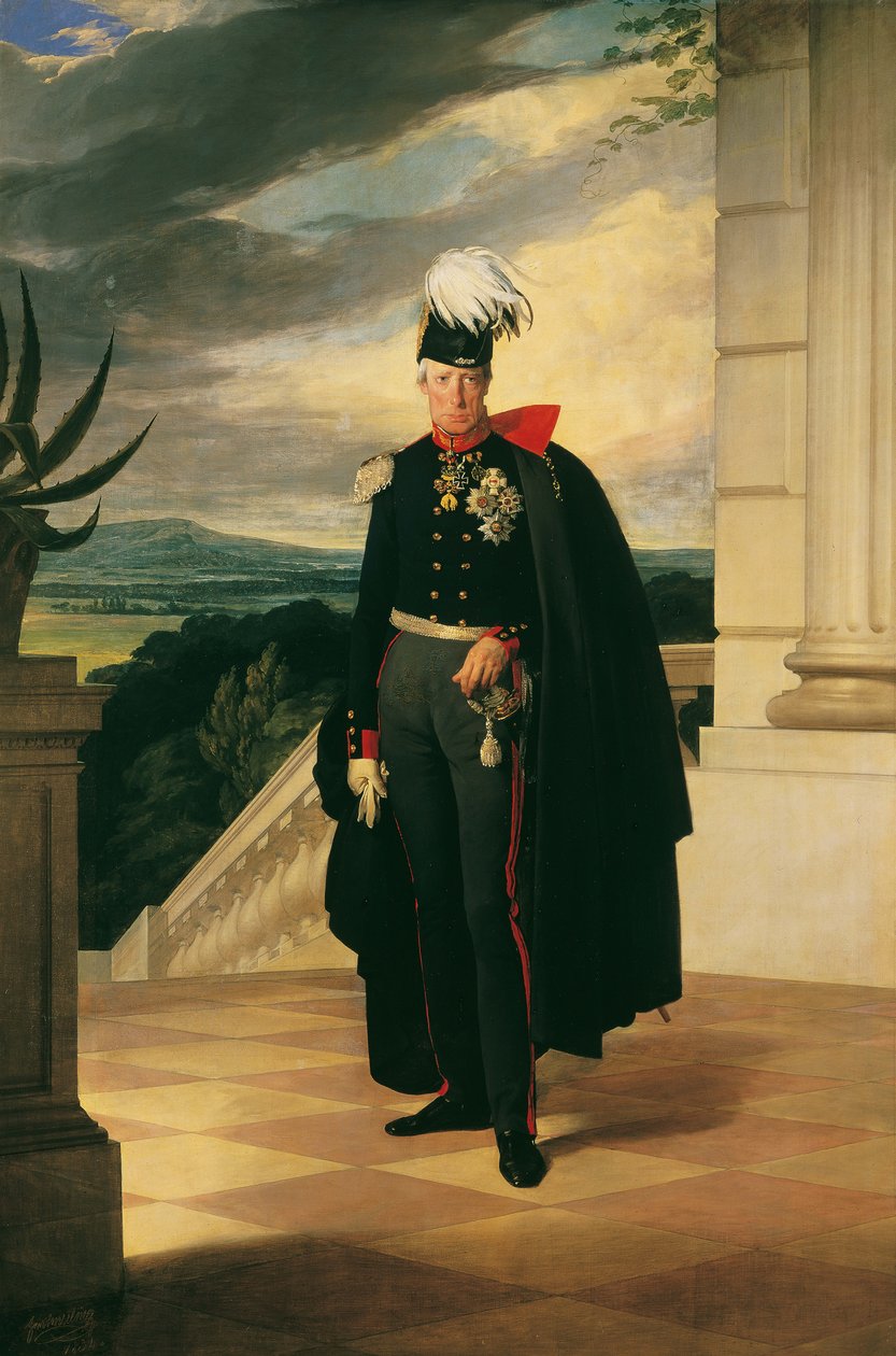 Kejser Franz I af Østrig 1768-1835 i preussisk generaluniform, 1834. af Friedrich Ritter von Amerling