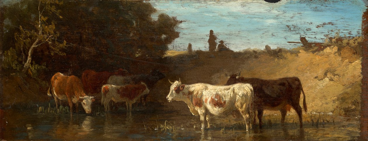 Køer ved vandetruget af Friedrich Voltz