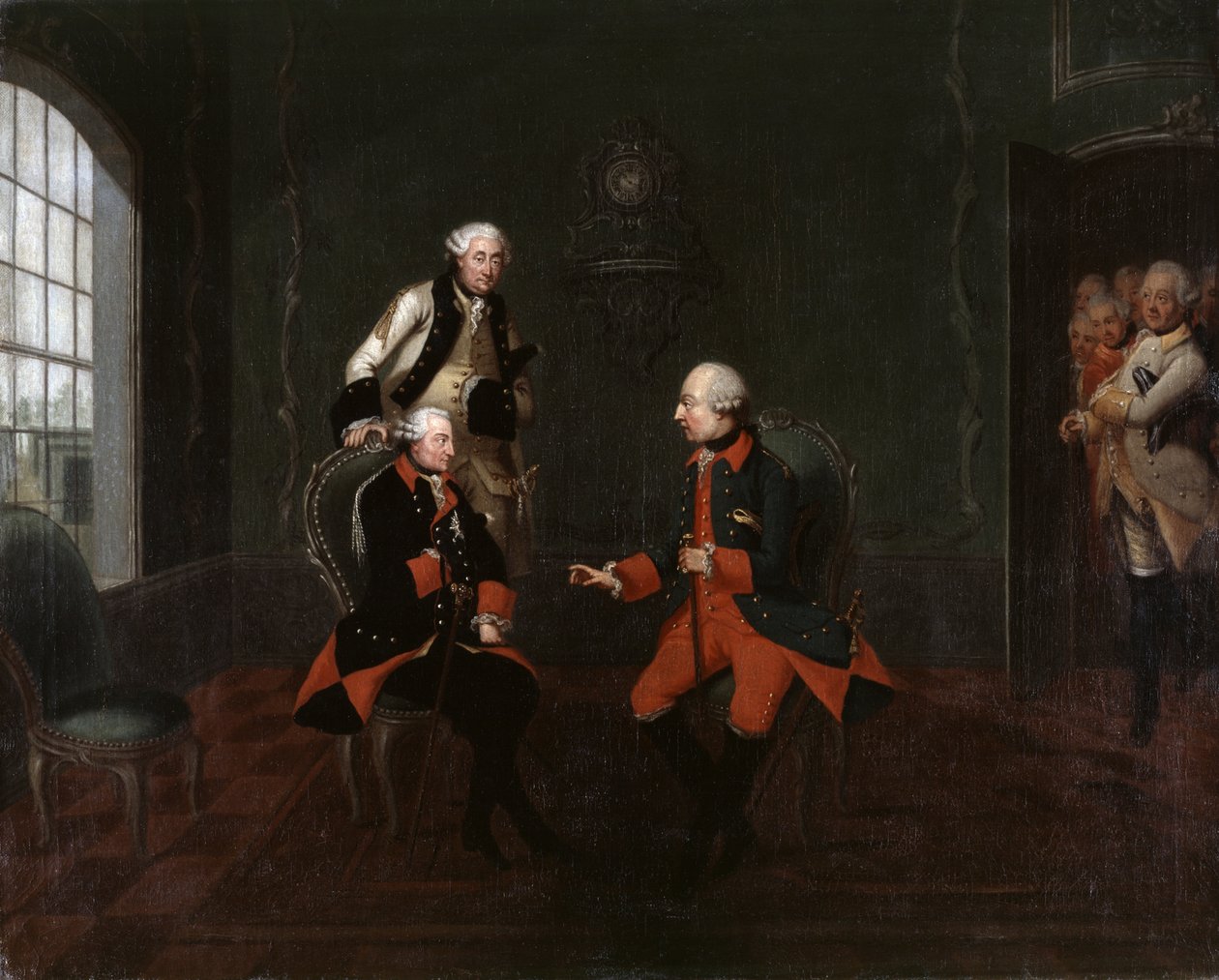 Tysk: Møde mellem Frederik den Store og kejser Josef II i Neisse af Friedrich Wilhelm Bock
