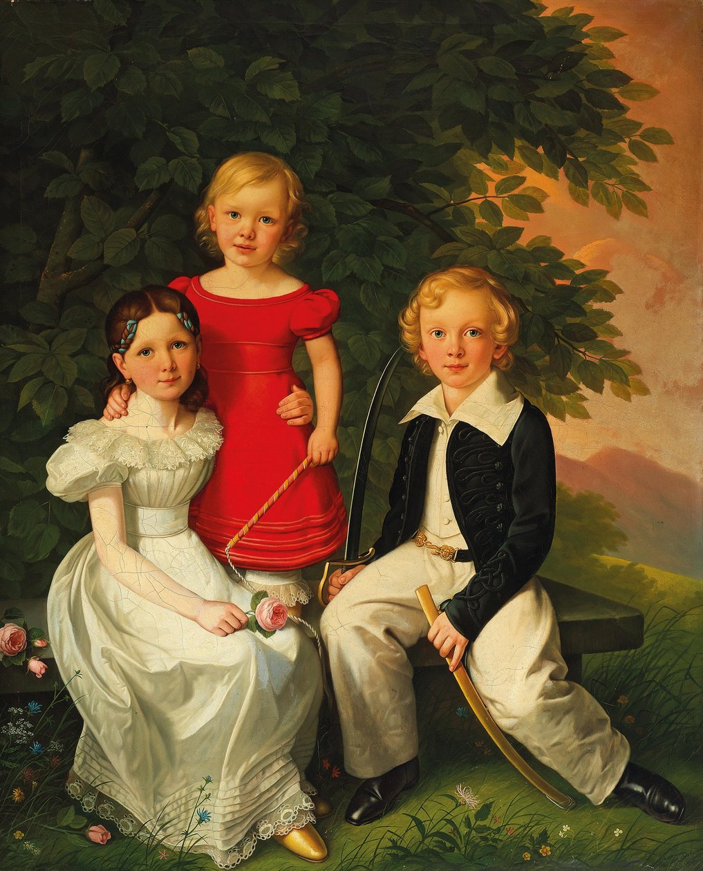 Søskende fra købmandsfamilien Rohde i Berlin af Friedrich Wilhelm Herdt