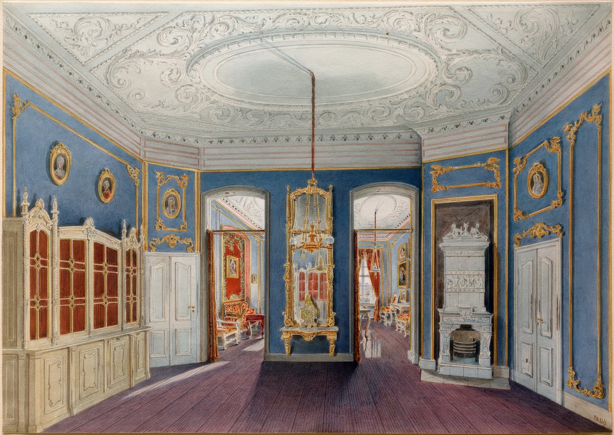 Charlottenburg Palaces bibliotek af Friedrich Wilhelm Klose