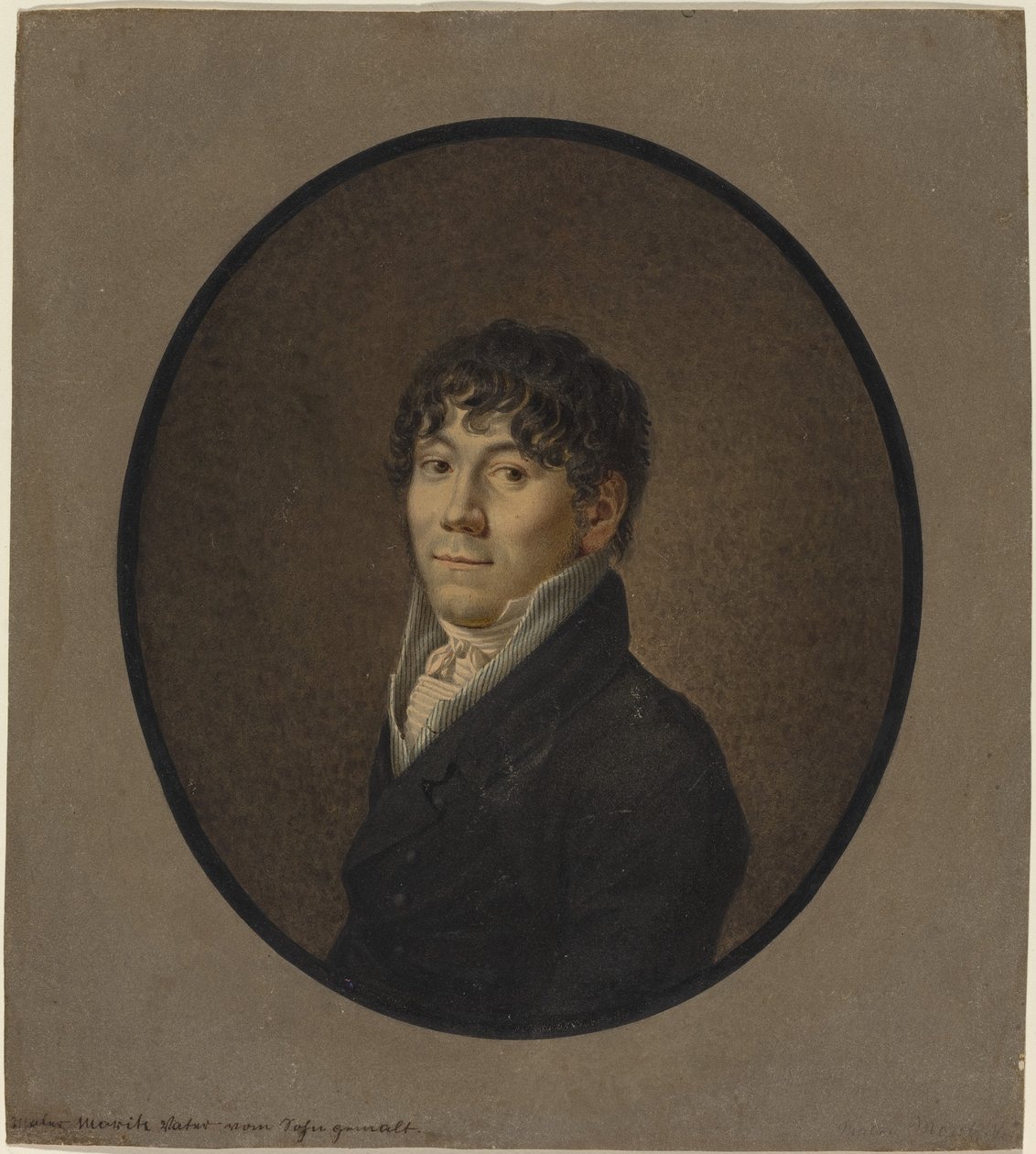 Portræt af kunstnerens far af Friedrich Wilhelm Moritz