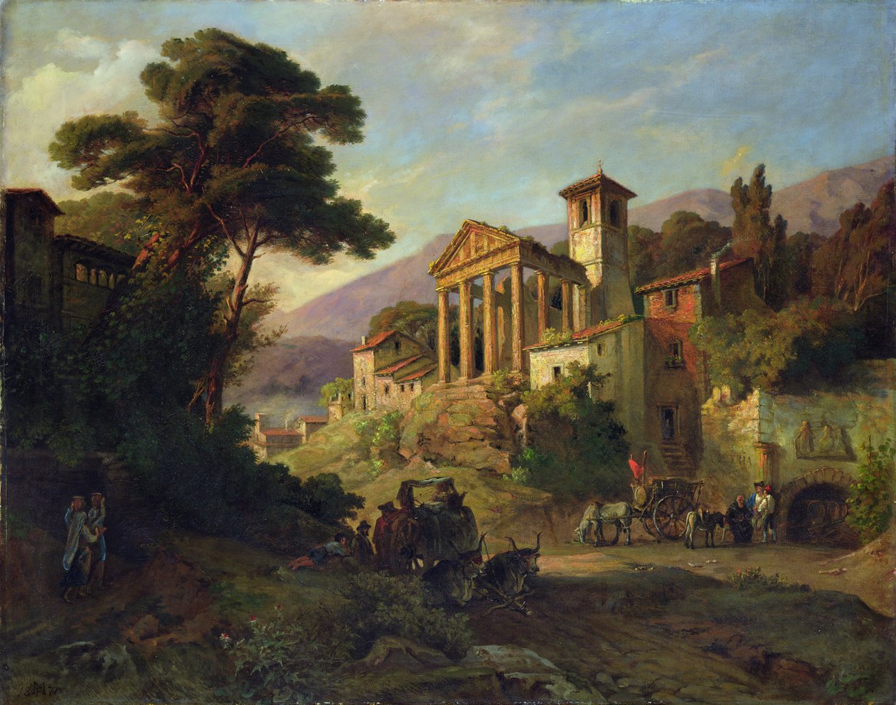 Italiensk Landskab, 1871 af Friedrich Wilhelm Mueller