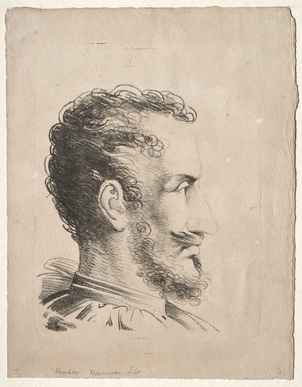Profil hoved af Friedrich Wilhelm Reuter