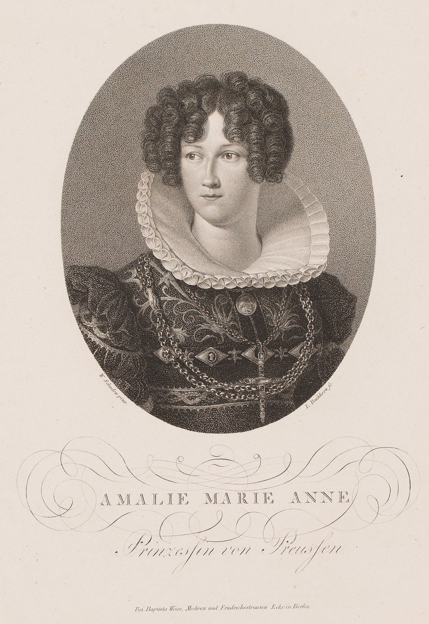 Prinsesse Marianne af Preussen 1785-1846, efter 1812. af Friedrich Wilhelm von Schadow