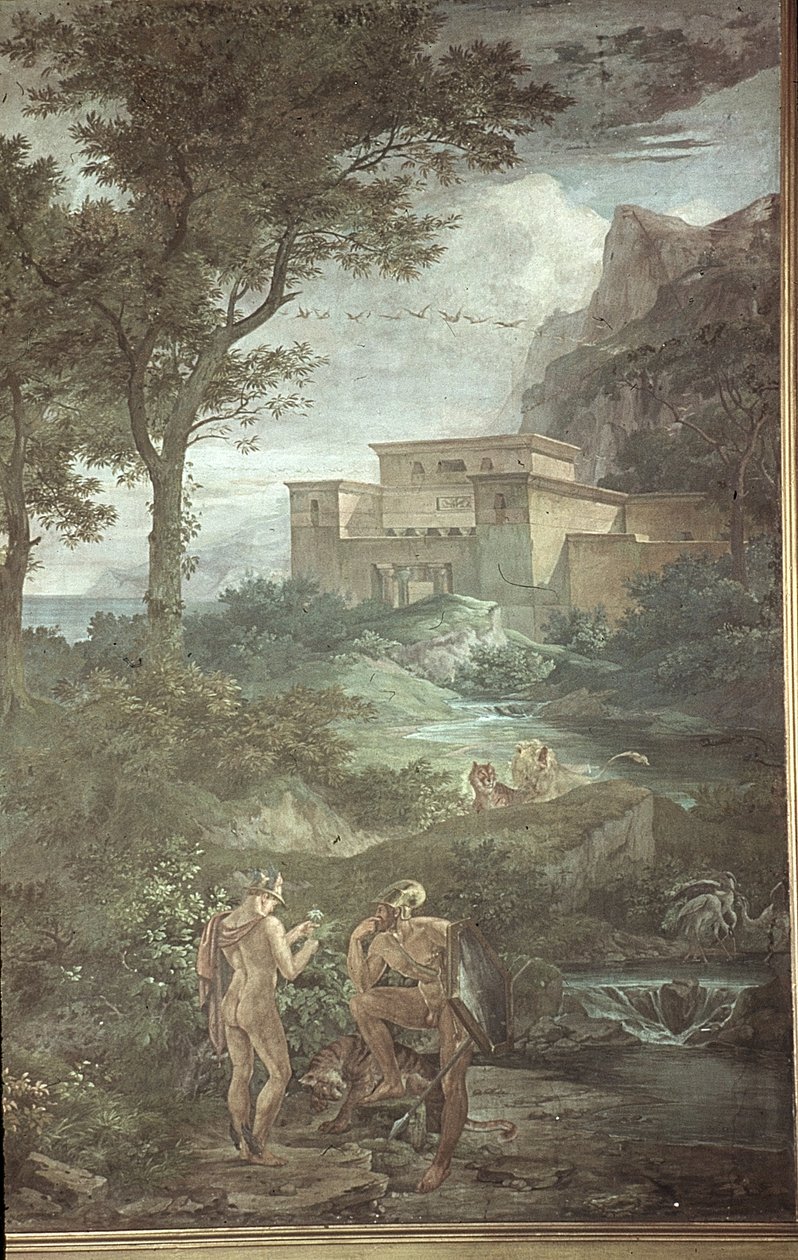 Odysseus på øen Circe, Scener fra Odysseen af Friedrich the Elder Preller