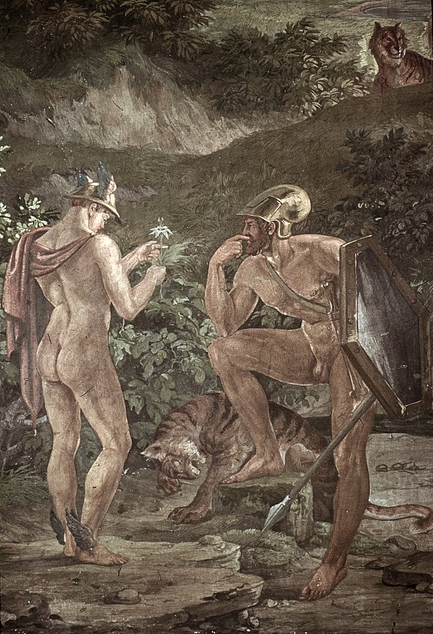 Odysseus på øen Circe, Scener fra Odysseen af Friedrich the Elder Preller