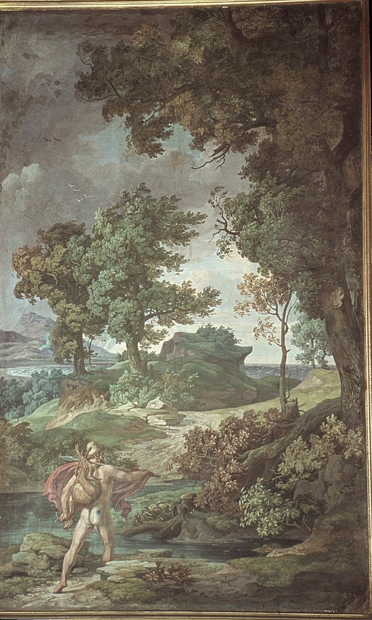 Vender Odysseus tilbage fra jagten, Scener fra Odysseen af Friedrich the Elder Preller