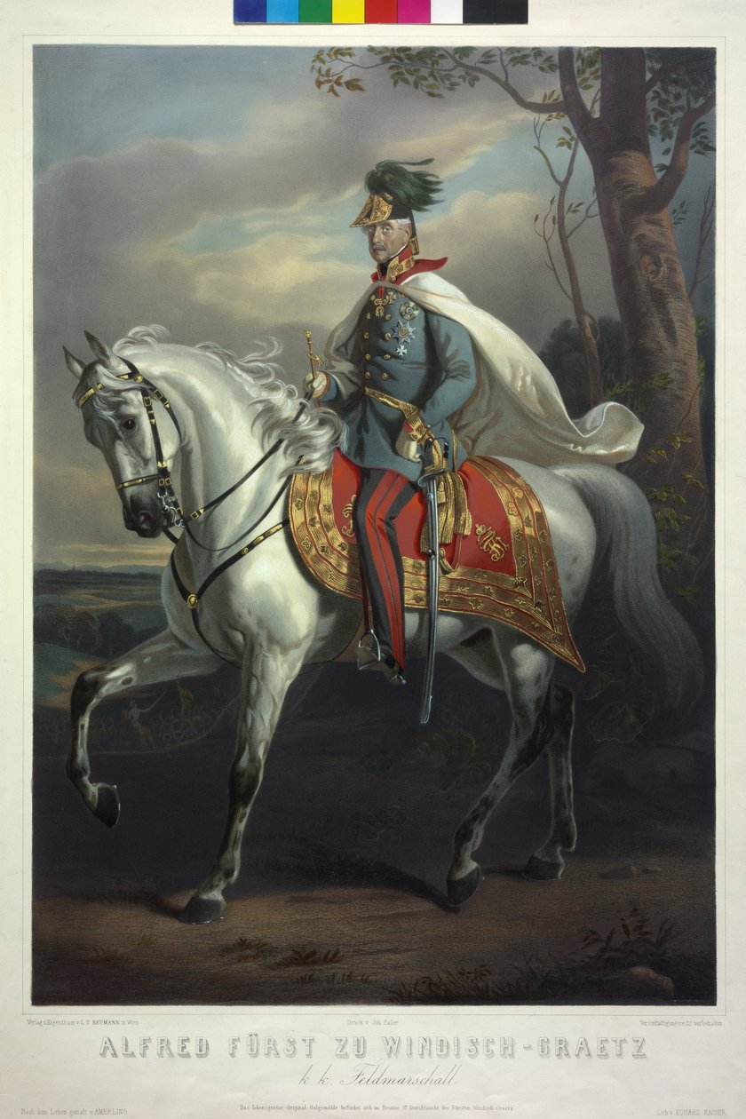 Alfred prins af Windisch-Graetz Kejserlig og kongelig feltmarskal af Friedrich von Amerling