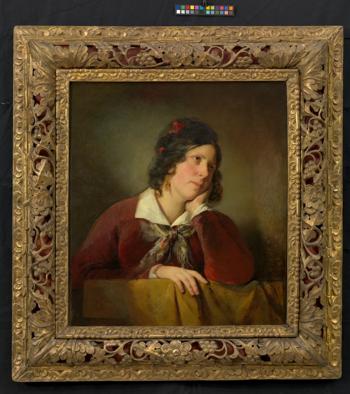 Antonie Amerling med hovedet støttet på hånden (kunstnerens første hustru) af Friedrich von Amerling