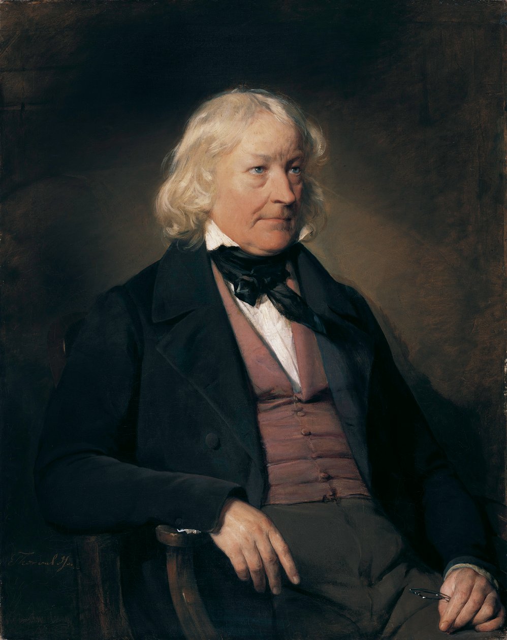 Tysk: Portræt af billedhuggeren Bertel Thorvaldsen (1770-1844) af Friedrich von Amerling