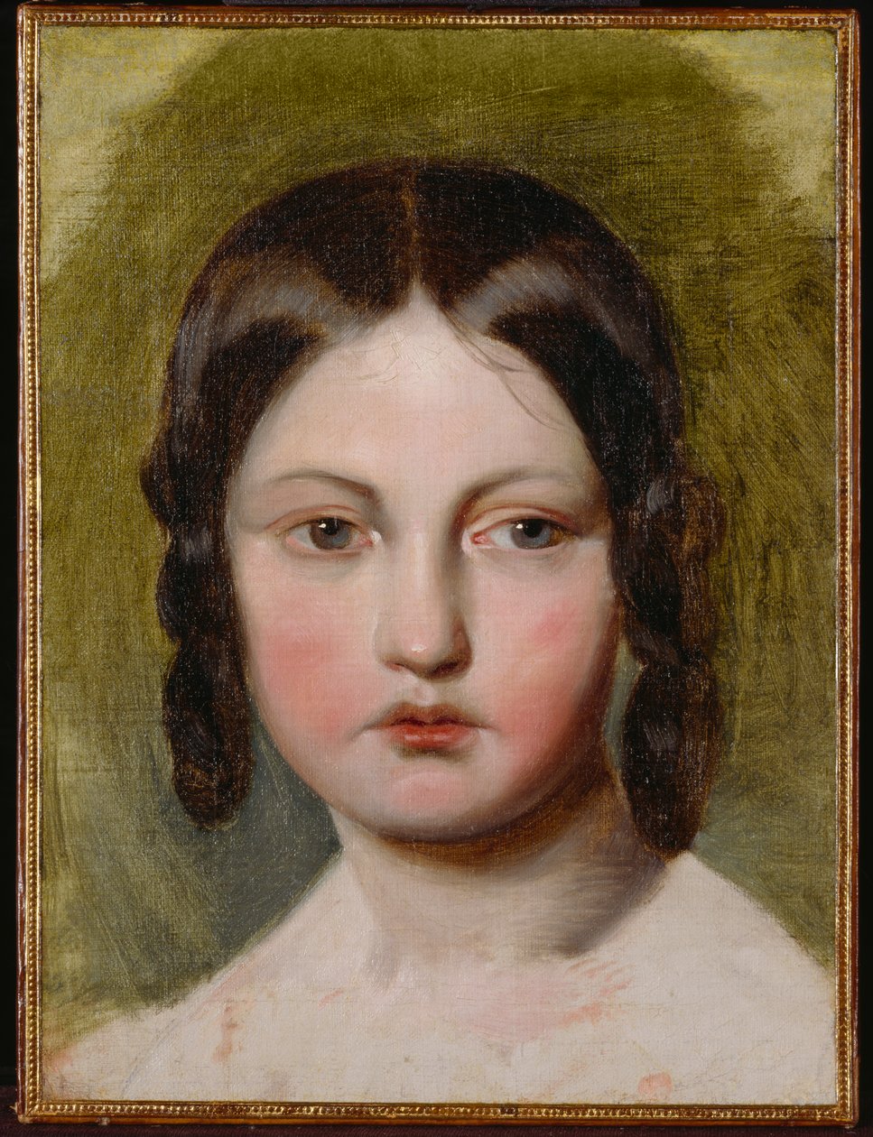 Portræt af en ung pige (olie på lærred) af Friedrich von Amerling